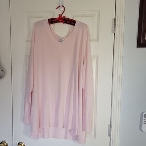 Croft & Barrow Soft Pink V-Neck Sweater Size 4X